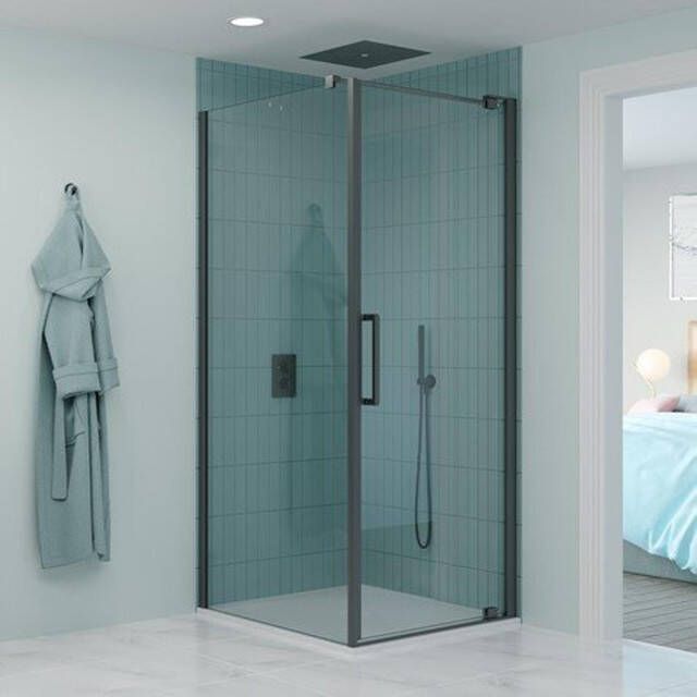 Crosswater Optix Draaideur 90cm Gunmetal OXWPTC0900