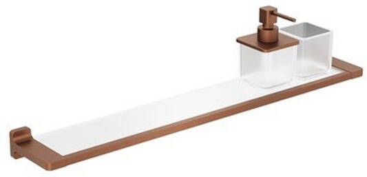 Crosswater Rotar Planchet 60cm zeepdispenser beker geborsteld brons RT001BZ