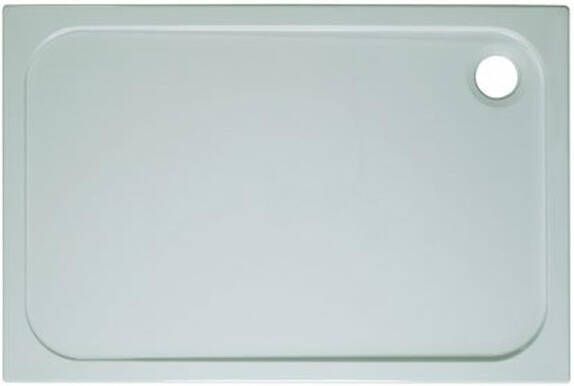 Crosswater Shower Tray douchebak 150x90x4.5cm exclusief afvoer 90mm met antikalkbehandeling stone resin wit SR0R91500