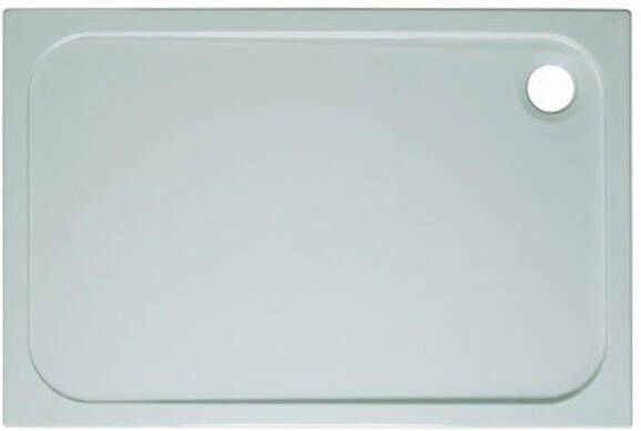 Crosswater Shower Tray douchebak 160x90x4.5cm exclusief afvoer 90mm met antikalkbehandeling stone resin wit SR0R91600