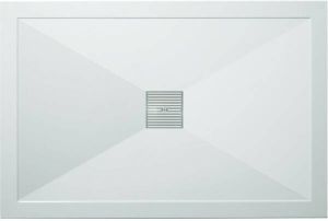 Crosswater Showertray douchebak 110x90x2 5cm rechthoek wit SL0R91100