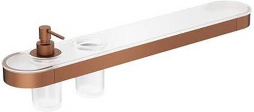Crosswater Velo Planchet 60cm zeepdispenser bekerhouder geborsteld brons VE040BZ