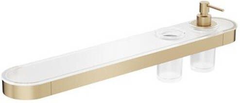 Crosswater Velo Planchet 60cm zeepdispenser bekerhouder geborsteld messing VE040F