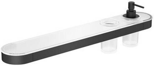 Crosswater Velo Planchet 60cm zeepdispenser bekerhouder mat zwart VE040M