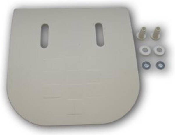 De Beer isolatieplaat voor wandbidet met bevestiging wit 125200001