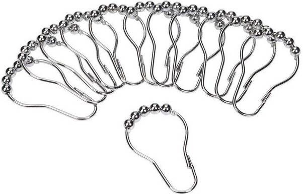 Differnz Anello Douchegordijnringen 12stuks Chroom 32.000.00