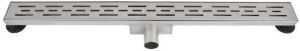 Differnz Douchegoot Zonder flens RVS geborsteld 7 x 7 x 80 cm grijs 33.010.51
