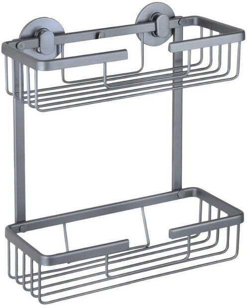 Differnz Draadmand aluminium rechthoek 25x11.6x30cm 2 laags Gunmetal 34.100.03