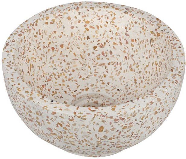 Differnz River waskom 23x23x12cm terrazzo beige 36.102.28