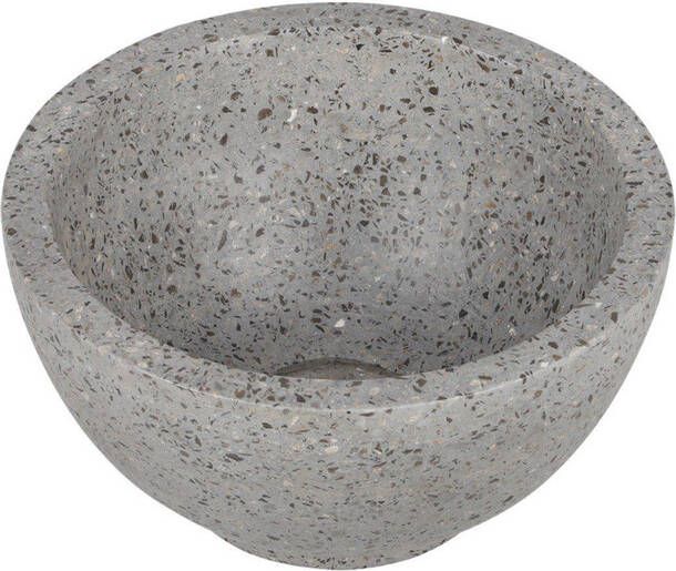 Differnz River waskom 23x23x12cm terrazzo grijs grof 36.102.25