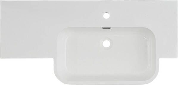 Differnz Wastafel 100x20x48cm 1 kraangat 1 wasbak Polybeton Wit 36.702.12