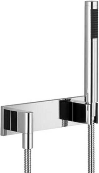 Dornbracht Symetrics handdoucheset met rechthoekige afdekset en doucheslang 125 cm platina mat