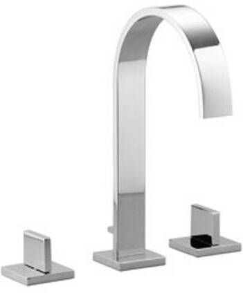 Dornbracht Mem wastafelkraan met waste met rozetten en perlator sprong 16.5cm chroom 2071378200