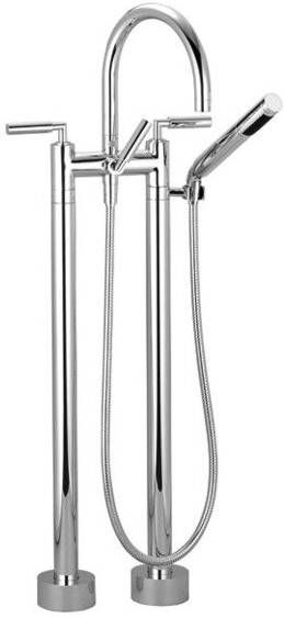 Dornbracht Tara Classic badkraan met omstel inclusief standpijpen 628mm inclusief garnituur chroom 2594388200