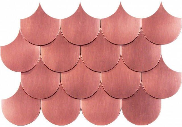 Dune Materia Mosaics Mozaiektegel 20x30cm Sirena Copper Visschub 5mm Mat glans Copper 1916847