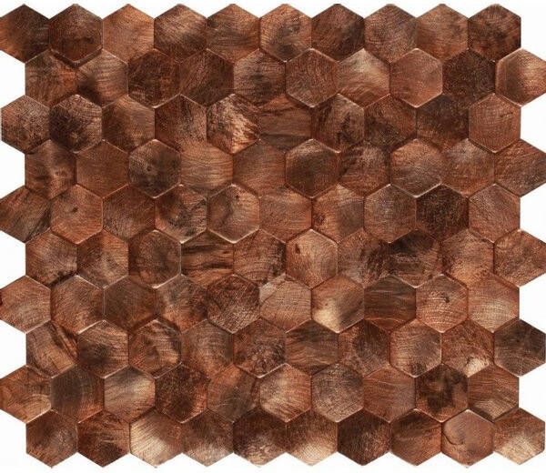 Dune Mozaiek Tegels Corten Hexagon 26x30.2 cm Bruin - Foto 1