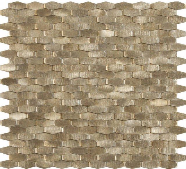 Dune Materia Mosaics Mozaiektegel 28.4x30cm Halley Gold 5mm Mat glans Gold 1916859