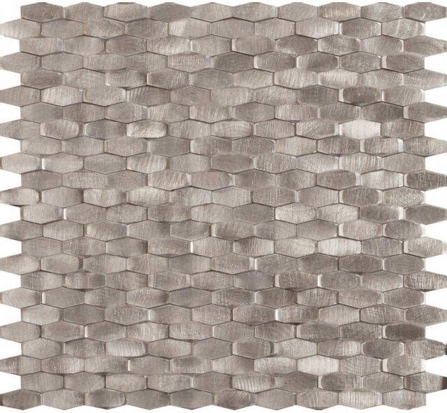 Dune Materia Mosaics Mozaiektegel 28.4x30cm Halley Silver 5mm Mat glans Silver 1916866