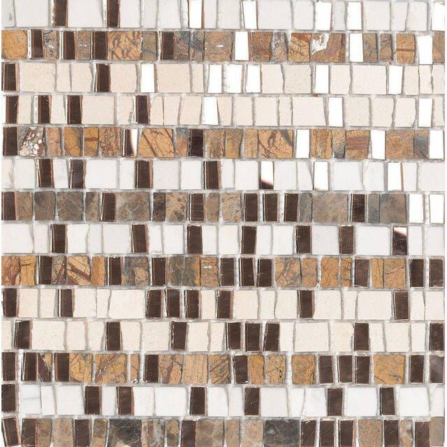 Dune Materia Mosaics Mozaiektegel 30x30.5cm 5mm mat glans Bruin 1916855