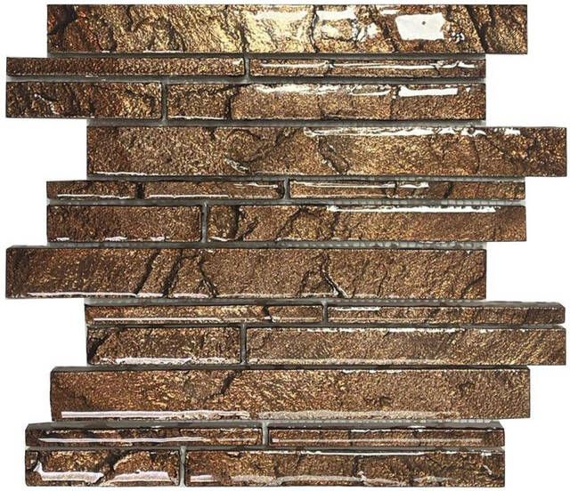 Dune Stone Mosaics Mozaiektegel 30x30cm 10mm glans Copper 1916849
