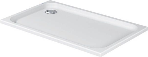 Duravit D-Code kunststof douchebak acryl rechthoekig z. paneel 130x75cm m. afvoergat Ø90mm wit