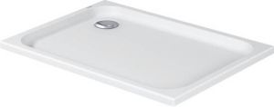 Duravit D Code kunststof douchebak acryl rechthoekig z. paneel 110x75cm m. afvoergat Ø90mm wit
