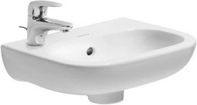 Duravit D-code fontein 36x27 cm met 1 kraangat links met overloop wit