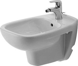 Duravit D Code wandbidet 35.5x54.5cm met kraangat met overloop wit 22571500002