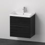Duravit D-Neo badkamermeubelset onderkast 65x20x48cm 2 laden softclose incl. wastafel zwart eiken mat DE012001616 - Thumbnail 2