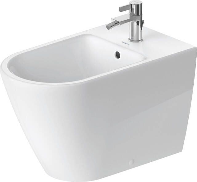 Duravit D-Neo bidet staand met overloop kraanvlak en bevestiging 65 x 37 cm wit