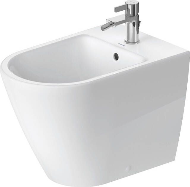 Duravit D-Neo staand bidet met overloop en kraanvlak 58 x 37 cm wit