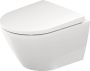 Duravit Tweedekans D-Neo compact en randloos hangtoilet met toiletbril 37x48x40cm wit 04558 - Thumbnail 1