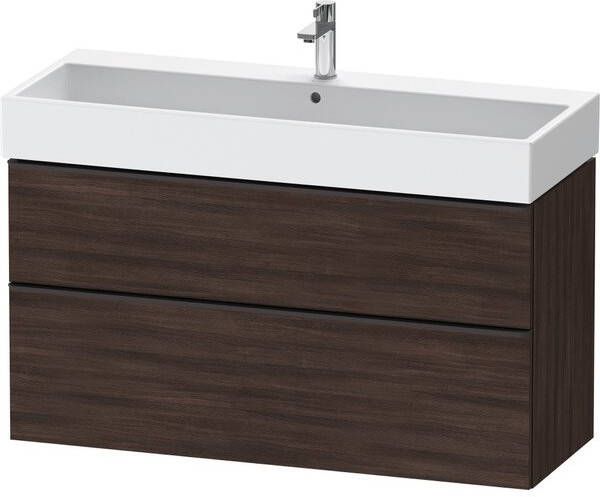 Duravit D-Neo wastafelonderkast 118.4x62.5x44.2cm 2 lades Kastanje (donker) Mat de437505353