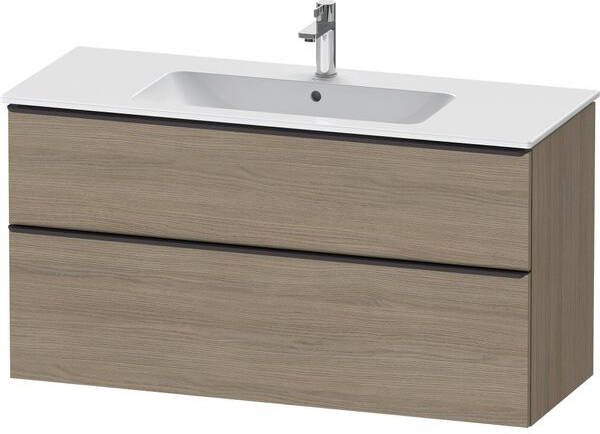 Duravit D-Neo wastafelonderkast 121x62.5x46.2cm 2 lades Eiken (terra) Mat de436403535