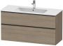 Duravit D-Neo wastafelonderkast 121x62.5x46.2cm 2 lades Eiken (terra) Mat de436403535 - Thumbnail 2