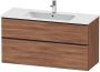 DURAVIT D-Neo wastafelonderbouw hangend 121x46 2x62 5cm 2 lades Noten natuur decor - Thumbnail 2