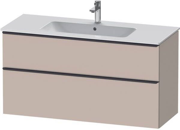 Duravit D-Neo wastafelonderkast 121x62.5x46.2cm 2 lades Taupe Mat de436409191