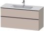 Duravit D-Neo wastafelonderkast 121x62.5x46.2cm 2 lades Taupe Mat de436409191 - Thumbnail 2