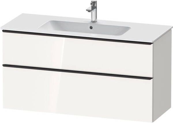 Duravit D-Neo wastafelonderkast 121x62.5x46.2cm 2 lades wit Hoogglans de436402222