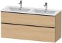 Duravit D-Neo wastafelonderkast voor dubbele wastafel met 2 lades 128 x 46 2 x 62 5 cm natuur eiken mat - Thumbnail 2