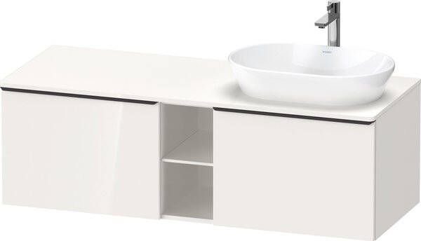 Duravit D-Neo wastafelonderkast 140x45.9x55cm 2 lades wit Hoogglans de4950r2222