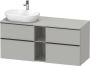 Duravit D-Neo wastafelonderkast geschikt voor wastafel links met 4 lades en 1 open schap 140 x 66 4 x 55 cm betongrijs mat - Thumbnail 2