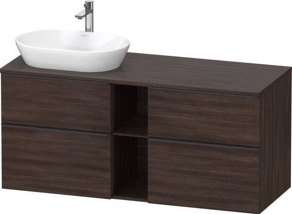 Duravit D-Neo wastafelonderkast 140x66.4x55cm 4 lades Kastanje (donker) Mat de4970l5353