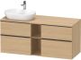 Duravit D-Neo wastafelonderkast geschikt voor wastafel links met 4 lades en 1 open schap 140 x 66 4 x 55 cm natuur eiken mat - Thumbnail 2