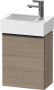 Duravit D-Neo wastafelonderkast 36.4x44x22.2cm Linksdraaiend 1 deur Eiken (terra) Mat de4218l3535 - Thumbnail 1