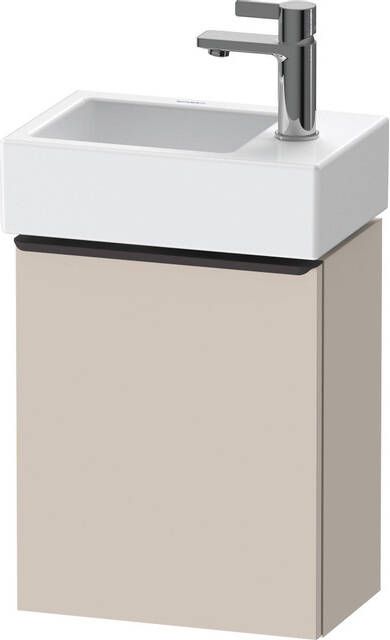 Duravit D-Neo wastafelonderkast 36.4x44x22.2cm Rechtsdraaiend 1 deur Taupe Mat de4218r9191