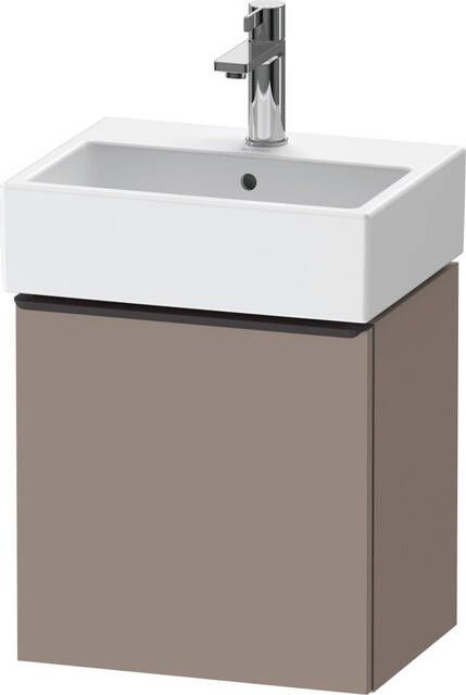 Duravit D-Neo wastafelonderkast 43.4x44x32.2cm Linksdraaiend 1 deur Basalt Mat de4217l4343