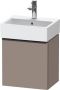 Duravit D-Neo wastafelonderkast 43.4x44x32.2cm Linksdraaiend 1 deur Basalt Mat de4217l4343 - Thumbnail 2