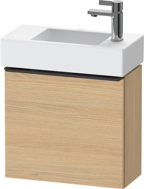 Duravit D-Neo wastafelonderkast 48.4x44x22.2cm Linksdraaiend 1 deur Natuur eiken Mat de4219l3030