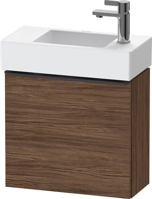 Duravit D-Neo wastafelonderkast 48.4x44x22.2cm Linksdraaiend 1 deur Noten (donker) Mat de4219l2121